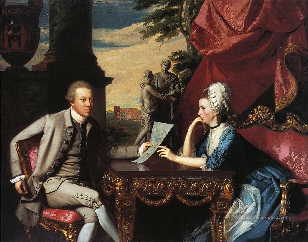 Mr et Mme Ralph Izard Alice Delancey Nouvelle Angleterre Portraiture John Singleton Copley Peintures à l'huile